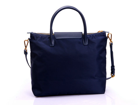 2014 Prada tessuto nylon shopper tote bag BN2107 roya blue